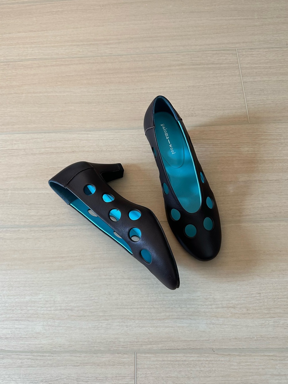 Paloma Wool Uma Dot Pumps in Brown